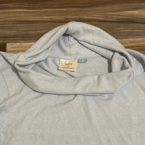 Anthropologie Maeve Womens Blue Cowl Neck Oversized Tunic Sweater Top Size 3X - Picture 6 of 8